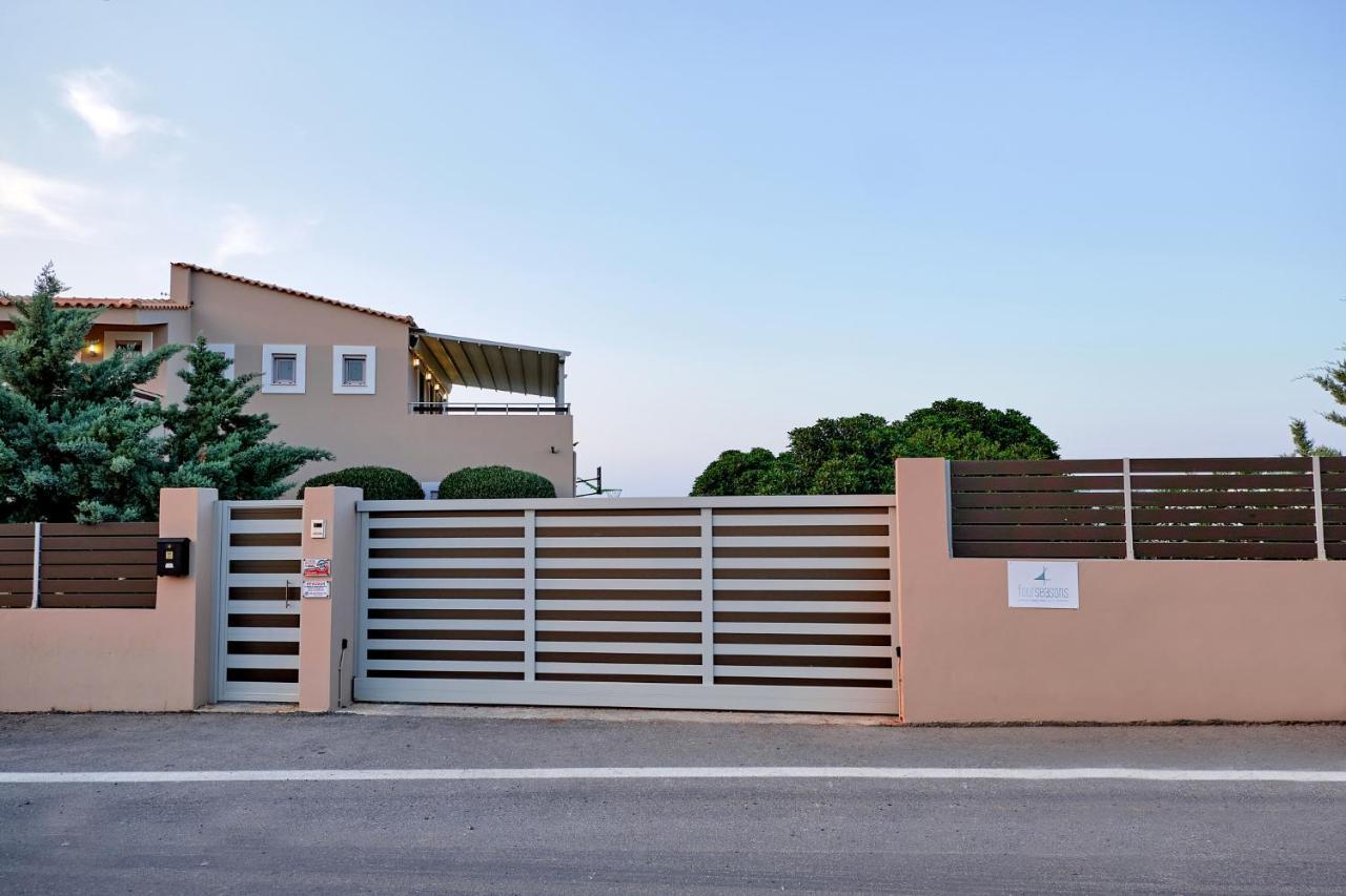 Four Seasons Private Villa - Seaview - Big Heated Pool - Gym - Sport Activities Gouves Exteriér fotografie