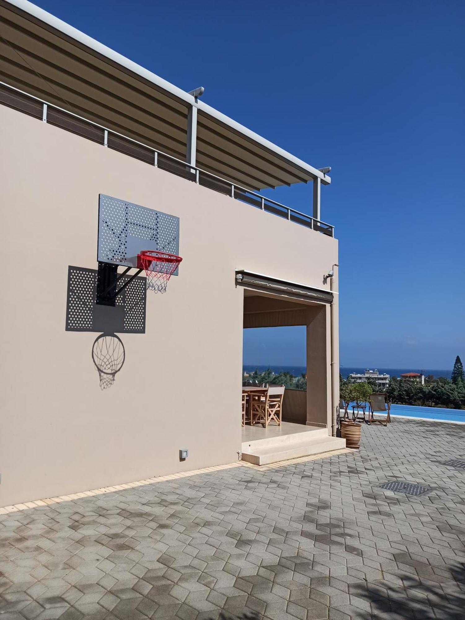 Four Seasons Private Villa - Seaview - Big Heated Pool - Gym - Sport Activities Gouves Exteriér fotografie