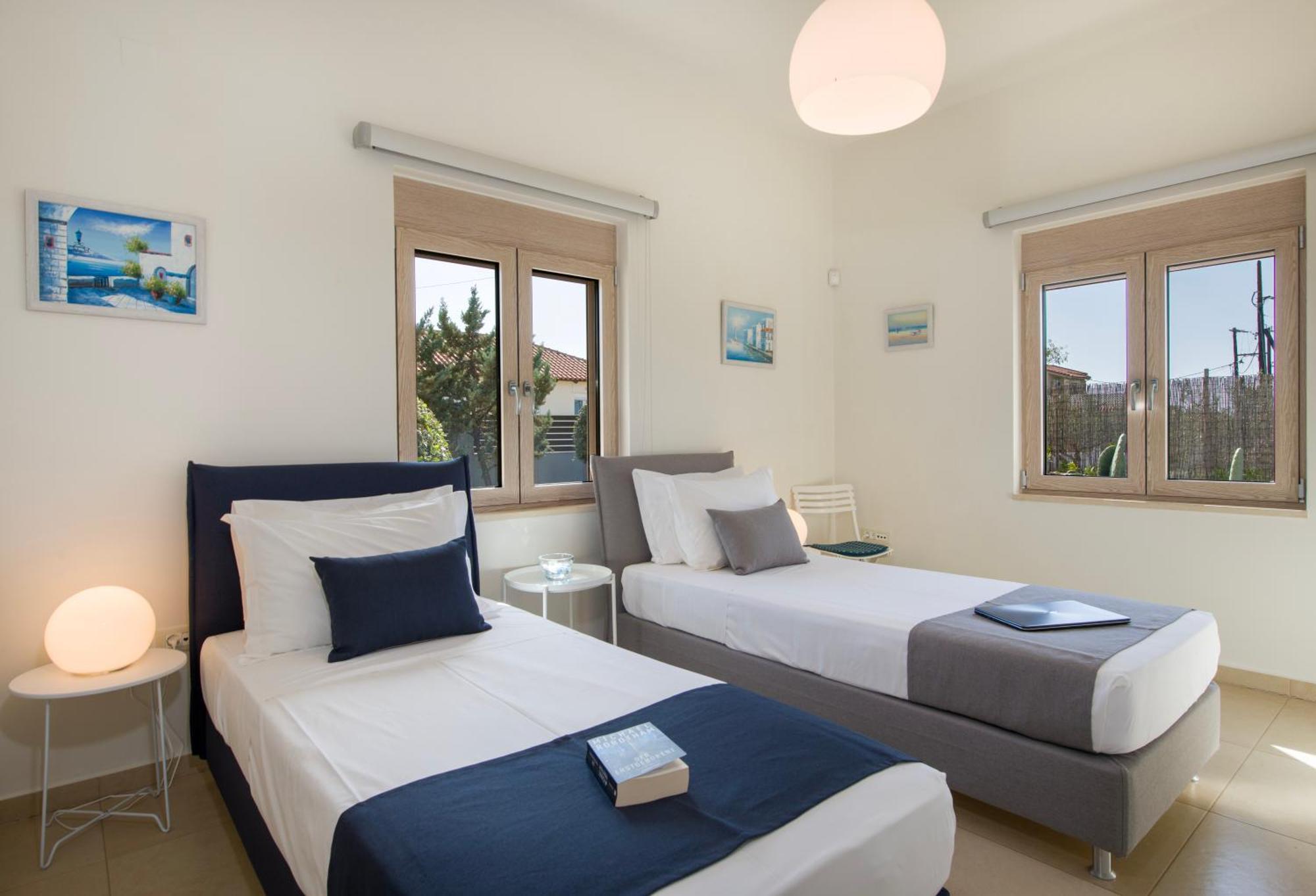 Four Seasons Private Villa - Seaview - Big Heated Pool - Gym - Sport Activities Gouves Exteriér fotografie
