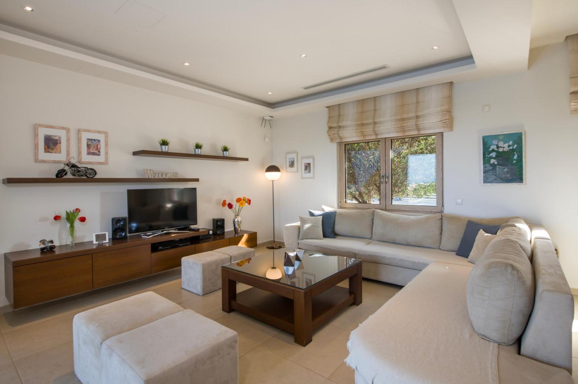 Four Seasons Private Villa - Seaview - Big Heated Pool - Gym - Sport Activities Gouves Exteriér fotografie