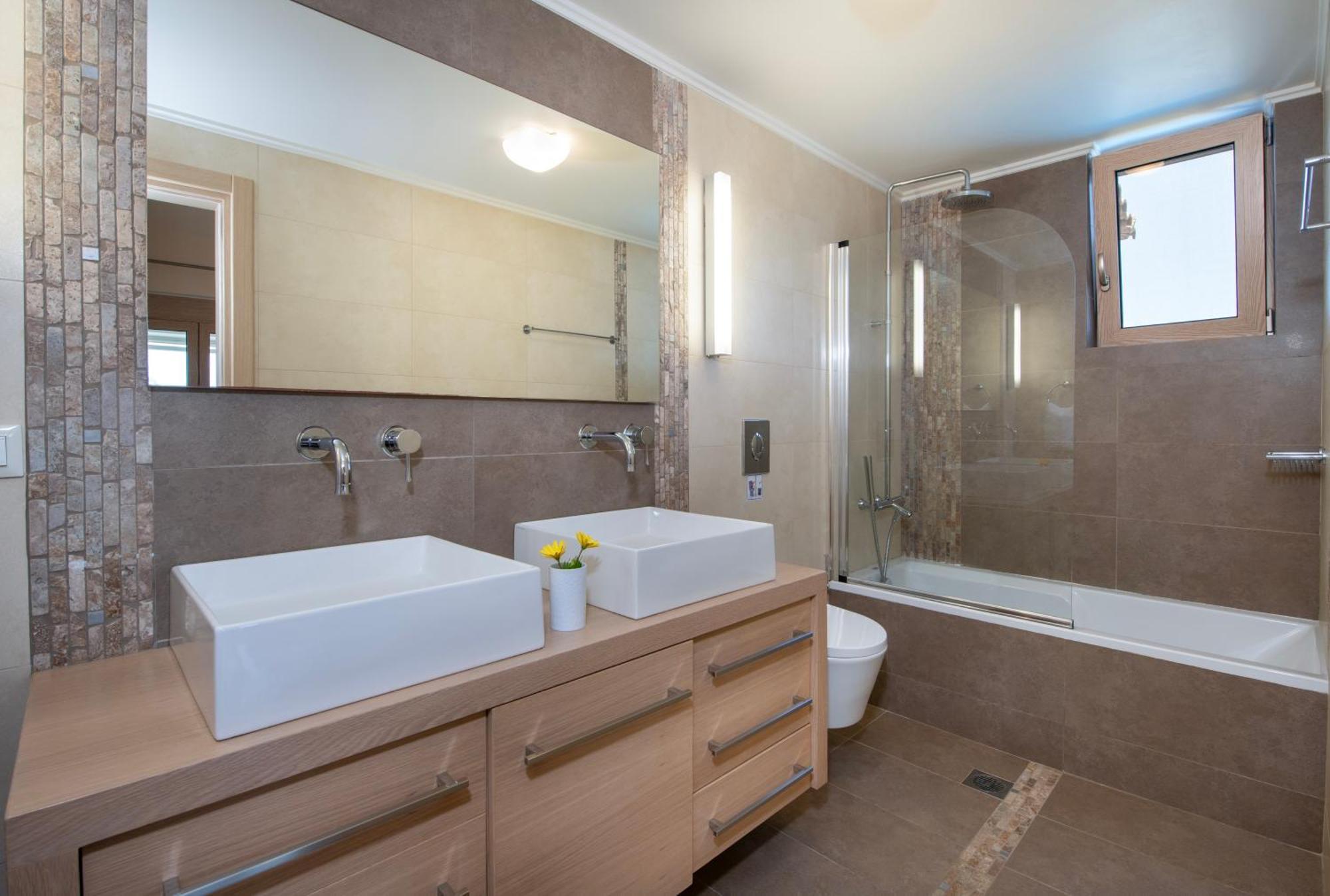 Four Seasons Private Villa - Seaview - Big Heated Pool - Gym - Sport Activities Gouves Exteriér fotografie
